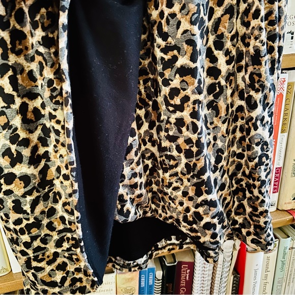 Gibson Look Animal Burnout Leopard Print Sleeveless Dress, size Medium 8 10 - Picture 5 of 12